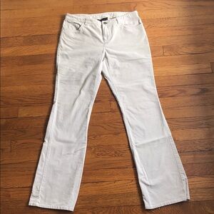 RALPH LAUREN Off White Cordoruy Women's Straight-Leg Lowrise Jeans 6/32" Inseam